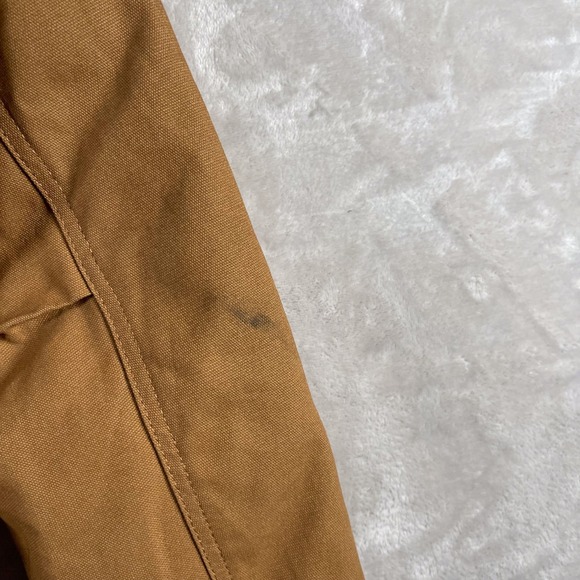 Dickies Men's Jacket Workwear Canvas Hooded Insulated L Brown/Gray - Picture 4 of 10